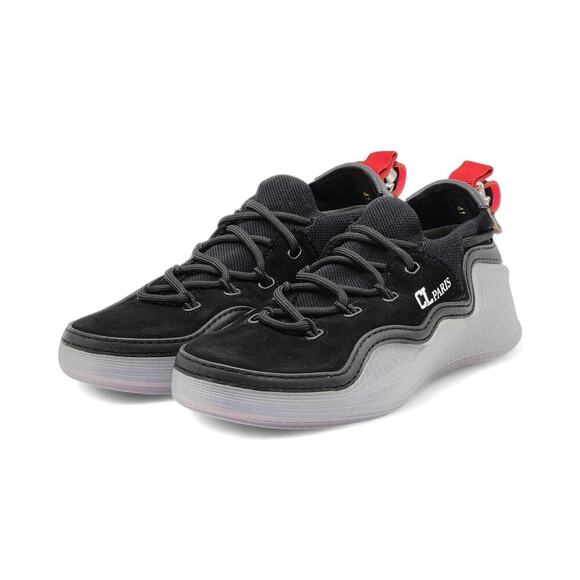 Christian Louboutin Arpoador Donna Sneakers Black Suede CL Paris Shoes NEW/NIB!! main image 9